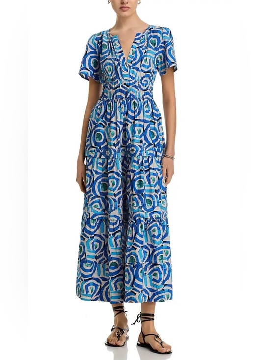 Area Stars Dresses & Skirts - Area Stars NWOT Women’s “Hampton” Short Sleeve Tiered Midi Dress W/Pockets. XS.